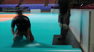 Gerflor Taraflex – Timelapse installazione Forum Assago Milano  Mondiali Volley 2018 [upl. by Sherr]