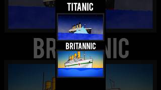 TITANIC VS BRITANNIC  SLEEPING SUN  SINKING ANIMATION FLIPACLIP sinkingships shorts titanic [upl. by Cope551]