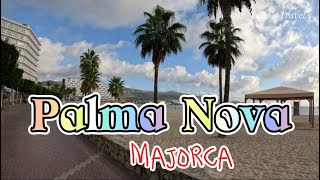 PALMA NOVA  Majorca  beach front  walk around [upl. by Zednanreh16]