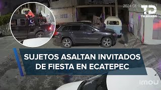 Jóvenes irrumpen en fiesta en Ecatepec agreden a invitados y se llevan los regalos [upl. by Arvid]