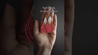 seed bead earrings diy beading tutorial [upl. by Sissie]