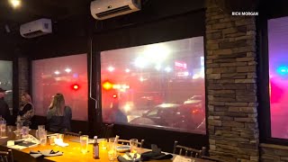 EYEWITNESS Patrons inside Twin Peaks watch police after reported shooting [upl. by Lenuahs]