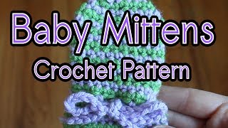 Spiral Baby Mittens Crochet Tutorial [upl. by Veron426]