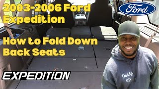 How to Fold Down Back Seats Manually on a 20032006 Ford Expedition XLT [upl. by Mano]