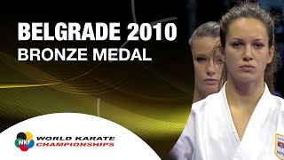 Karate Female Team Kata Bronze Medal  Serbia vs Italy  WKF World Championships Belgrade 2010 12 [upl. by Lemaj]