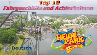 Meine TOP 10 Fahrgeschäfte und Achterbahnen  Heide Park Soltau 2023 [upl. by Nnaj802]