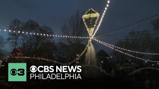 Preparations for Philadelphias Electrical Spectacle Light Show at Franklin Square underway [upl. by Darrow494]