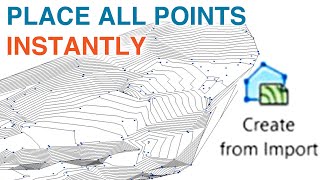 2D to 3D topography using import points file from AutoCad  Revit tutorial [upl. by Sella]