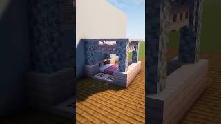 Lit de princesse sur Minecraft minecraft minecraftbuilding minecrafttutorial [upl. by Yelrebmik]