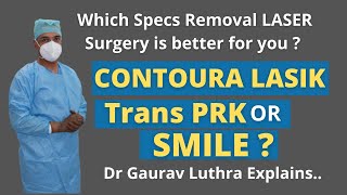 Contoura Lasik SMILE or Trans PRK Dr Gaurav Luthra explains [upl. by Eilram439]