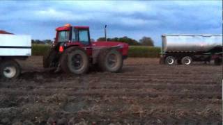 4X4 International Tractor Stuck Pulling 28 Ton Wagons [upl. by Colby426]