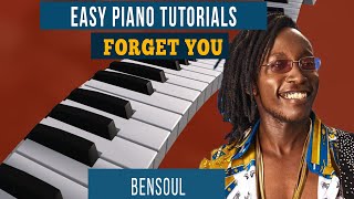 BENSOUL  FORGET YOU How to play on piano keyboard lesson tutorial [upl. by Sanborn]