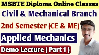 Applied Mechanics Part 1  Diploma 2nd Sem  Engineering Mechanics  Vineet Sir  Vineet Tutorials [upl. by Phyl]