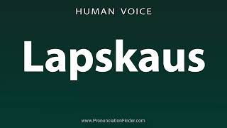 How To Pronounce Lapskaus [upl. by Livesay]