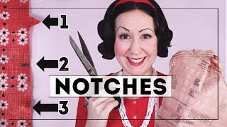 NOTCHES  3 ways to mark notches on sewing patterns beginner to advanced and what to use them for [upl. by Anilok]