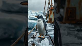 Adorable Penguin 🐧 rescued by fishermen in deep frozen Ocean 🪸🌊 oceanlife cute marinelifemagic [upl. by Silverstein]