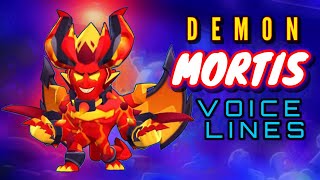 Demon Mortis skin voice lines and quotes  dialogues Brawl Stars [upl. by Mathe]