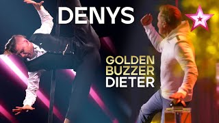 Denys bekommt für seine waghalsige Performance Dieters goldenen Buzzer 🥇  Das Supertalent 2024 [upl. by Gavra184]