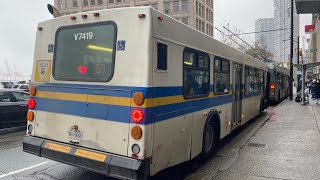 Vancouver Translink 2000 New Flyer D40LF V7419 on 50 Waterfront Station [upl. by Ardnola]