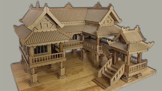 HOW TO DESIGN CARDBOARD HOUSE  ANCIENT HOUSE Made 28 [upl. by Ybbor]