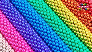 Jugando con 1000 bolas magnéticas  Aprender colores para niños  Hacer formas con bolas magnéticas [upl. by Nnahgaem]