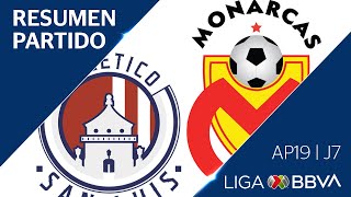 Resumen y Goles  Atlético San Luis vs Morelia  Jornada 7  Liga BBVA MX  Apertura 2019 [upl. by Irik]