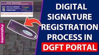 Digital Signature DSC Registration Process in DGFT website 2023 [upl. by Epilif]