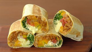 피부 건강 노화 방지되는 부리또 만들어봤는데 너무 맛있어요  또띠아요리  Burrito Recipe Tortilla Wrap [upl. by Adiaj]