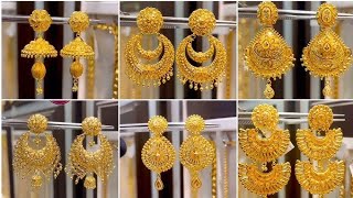 gold earrings design new gold earrings design for girls 2024 [upl. by Savdeep772]