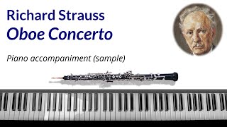 Strauss Oboe Concerto  piano accompaniment backing tracks sampledemo [upl. by Rebmaed360]