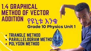 Grade 10 Physics Unit 1 14 Graphical Method of Vector Addition  Saquama  ሳቋማ [upl. by Eillim]