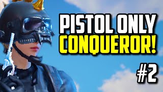 PISTOL ONLY TO CONQUEROR RANK PART 2  PUBG Mobile [upl. by Fabozzi]