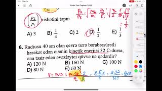 İmpuls Enerji Saxlanma qanunları Cismin kinetik enerjisi Dim2023 Fizika test toplusu [upl. by Covell191]