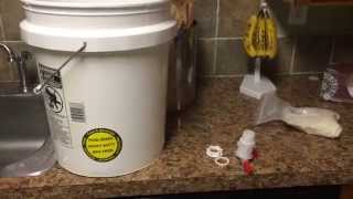 Install Bottling Valve in 5 Gallon Plastic Bucket  Bottling Beer [upl. by Trill]