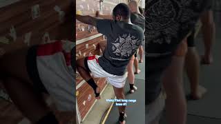 Muay Thai boxing long range knee 1 shorts AjarnAdams OhanaMuayThai OmarFrenchbjj [upl. by Bathilda]