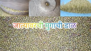 जात्यावर दळून केलेली मुगाची डाळHow To Make Mung Bean Dal By Grinding It At Home खूप सोपी पद्धत [upl. by Tara]