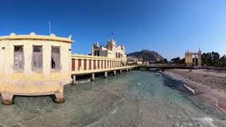 Best Beach Sicily Italy 🏖 Walking Tour on Mondello Beach video 360° [upl. by Ainorev]