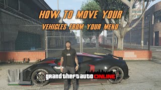 GTA Online How to move your vehicles from your menu [upl. by Nicolas]