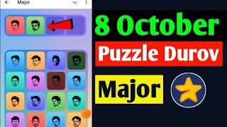 8 October Major puzzle durov Solved Today  Major Daily combo card 8 October [upl. by Arria]