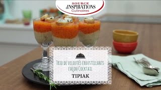 Recette Trio de veloutés croustillants façon cocktail  TIPIAK [upl. by Elsa]