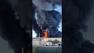 Incendio alla Kemipol di Scerne di Pineto Teramo telemax abruzzo [upl. by Nodnab]