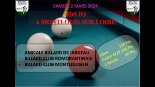 LBCVL  JDS D3 à Montlouis sur Loire  Billard 3 [upl. by Analad]