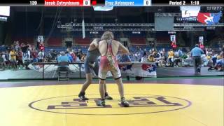 Fargo 2012 120 Round 2 Jacob Cytrynbaum Oregon vs Cruz Velasquez Washington [upl. by Annatnas]