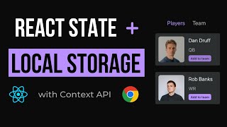 How to Save React State to Local Storage with Context API [upl. by Ydnagrub]