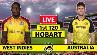 West Indies vs Australia 1st T20I Live Scores  WI vs AUS 1st T20I Live Scores amp Commentary [upl. by Ayila]