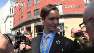 Young Conservative egged as protesters target conference [upl. by Reeves364]