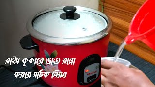 রাইস কুকারে সঠিক ভাবে ভাত রান্না করার নিয়ম।। Rice Cooker make Rice।। josimvlogs [upl. by Garlen667]