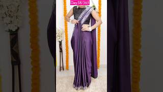 DRAPE YOUR PARTYWEAR SAREE WITHOUT PETTICOATday38365sareedrapings fashion [upl. by Aihsotan]