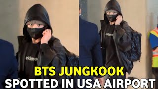 Jungkook Spotted at USA airport Jungkook Arrival To South Korea From LA at Incheon Airport 231202 [upl. by Giulia461]