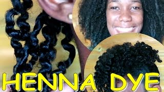 DYE NATURAL HAIR JET BLACK WITHOUT BLEACH ft HENNA POWDER  It works ✔️Jahnette [upl. by Orazio233]